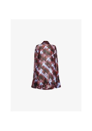Womens Dries Van Noten Chaddy Abstract Graphic-Print Woven Shirt