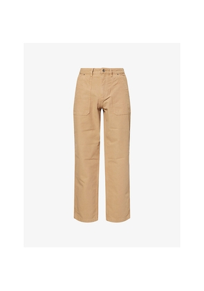 Mens Finisterre Basset Straight-Leg Cotton Utility Trousers