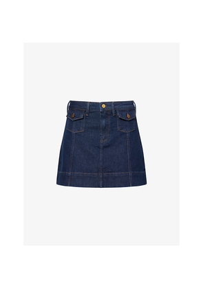 Womens Paige Janelle High-Rise Denim Mini Skirt