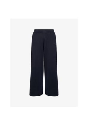 Mens Daily Paper Elasticated Wide-Leg Cotton Jogging Bottoms