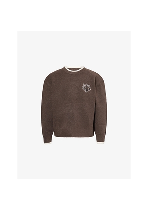 Mens The Couture Club Emblem Crewneck Knitted Jumper