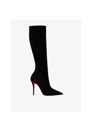 Womens Christian Louboutin Miss Z Botta 100 Suede Boots
