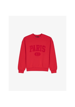 Womens Maje Paris Round-Neck Cotton Sweatshirt