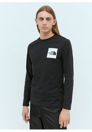 The North Face Logo Print Long Sleeve T-shirt - Man T-shirts Black Xl