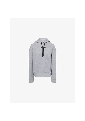 Womens Focus Tech Relaxed-Fit Stretch-Cotton Blend Hoodie