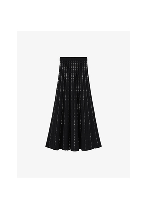 Womens Joseph Fragmented Stripes Knitted Maxi Skirt