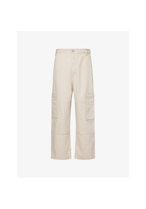 Mens Jacquemus The Carré De-Nîmes Patch-Pocket Cotton-Blend Cargo Trousers