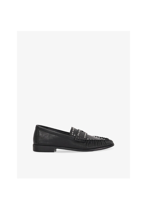 Womens Dune Gazillion Studded Leather Loafers