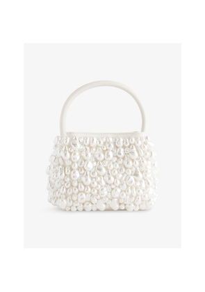 Womens Cult Gaia Solene Pearl-Embellished Leather Top Handle Bag