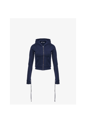 Womens Ottolinger Fitted Zip-Through Cotton-Jersey Hoody