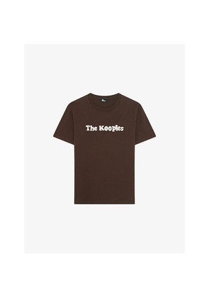 Mens The Kooples Brand-Embroidered Regular-Fit Cotton-Jersey T-Shirt