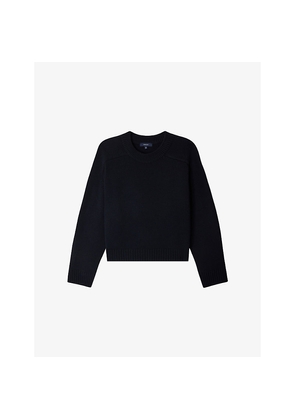 Womens Soeur Will Oversized-Fit Merino-Wool Jumper
