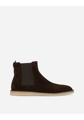 Dolce & Gabbana Suede Ankle Boots - Man Boots And Ankle Boots Brown 42