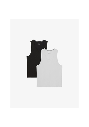 Mens Reiss Monty Set Of Two Stretch Jersey Vests