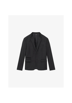 Mens The Kooples Notched-Lapel Slim-Fit Single-Breasted Stretch-Wool Blazer