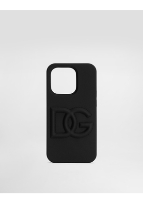 Dolce & Gabbana Rubber Iphone 15 Pro Cover - Woman Tech Accessories Black Rubber Onesize