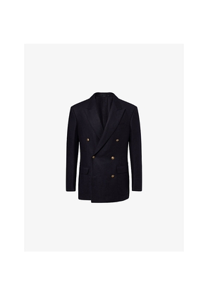 Mens Dunhill Double-Breasted Notched-Lapel Cashmere Jacket