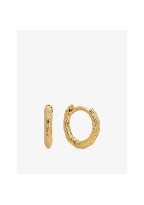 Womens Monica Vinader Antica Textured Mini 18ct Yellow Gold Vermeil Huggie Earrings