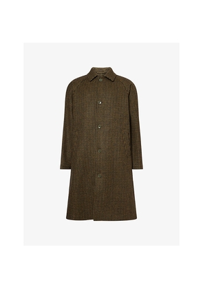 Mens Percival Dickens Car Checked Wool-Blend Coat