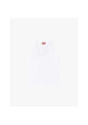 Womens Diesel T-Ipsya-Lkds Logo-Embroidered Stretch-Cotton Tank