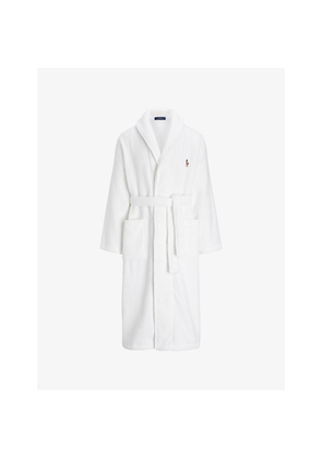 Mens Polo Ralph Lauren Logo-Embroidered Shawl-Collar Cotton-Terry Robe