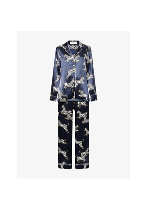 Womens Olivia Von Halle Lila Zizi Silk-Satin Pyjama Set