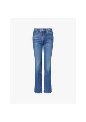 Womens Mother The Kick It Straight-Leg Stretch-Denim Blend Jeans