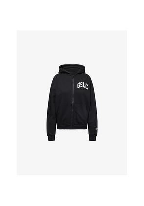 Womens Gymshark Gslc Graphic Zip-Up Cotton-Blend Hoody