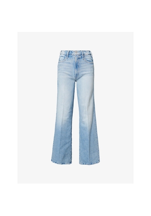 Womens Mother The Hustler Roller Sneak Flared Stretch-Denim Jeans