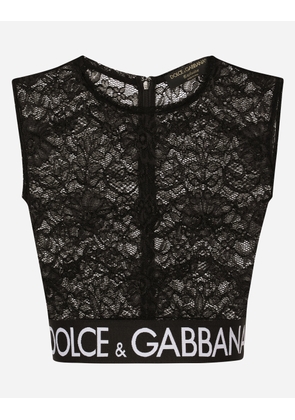 Dolce & Gabbana Lace Top - Woman Shirts And Tops Black 36