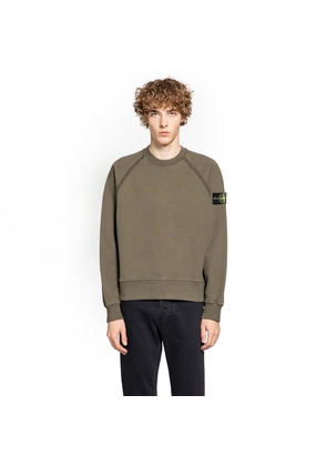 STONE ISLAND MAN GREEN SWEATSHIRTS