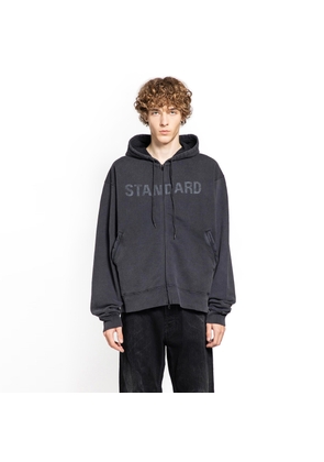 Oversized Cotton Fleece Zip Hoodie