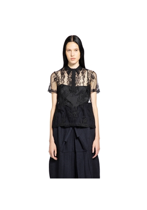 PRADA WOMAN BLACK T-SHIRTS & TANK TOPS