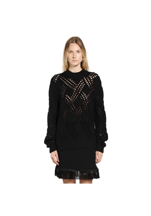 Virgin Wool Crewneck Knit Sweater