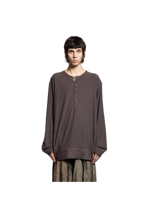 Henley-Neck Long Sleeve T-Shirt