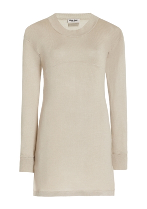 Miu Miu Maglieria Cashmere-Silk Mini Dress - Moda Operandi