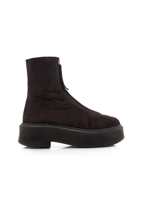 The Row Zipped Suede Boot I - Moda Operandi