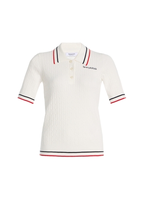Sporty & Rich Cable-Knit Polo Shirt - Moda Operandi
