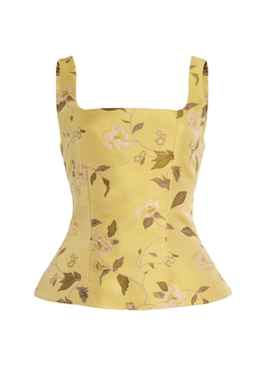 STAUD Jeanette Floral Jacquard Top - Moda Operandi