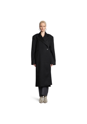 Deep Pleated Wool Coat