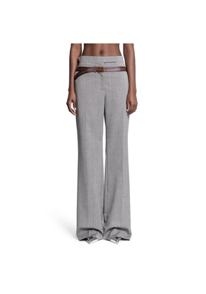 Technical Wool Pants with Printed Belt
