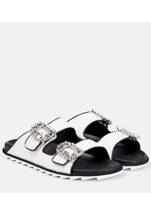Roger Vivier Slidy Vivâ embellished boucle sandals