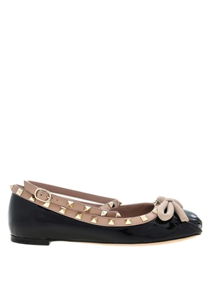 Valentino Rockstud Ballerinas In Patent Leather, Brand Size 37 ( US Size 7 )