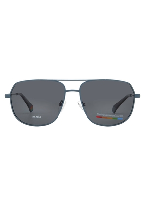 Polaroid Polarized Grey Pilot Unisex Sunglasses PLD 6195/S/X 0FLL/M9 58