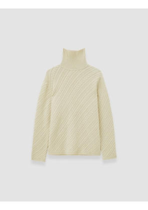 Cable Knit Merino Wool Jumper - M