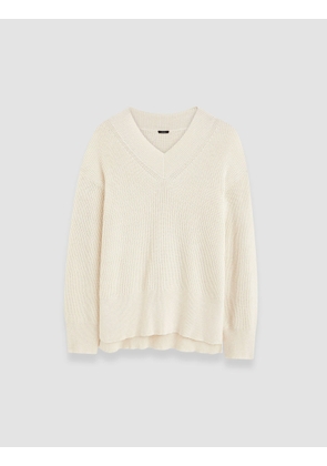 Linen Blend Knit Jumper - L