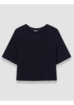 Linen Blend Knit Top - L