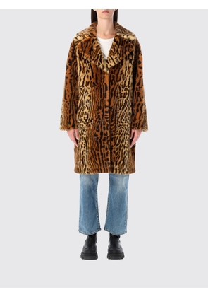 Fur Coat STAND STUDIO Woman color Safari