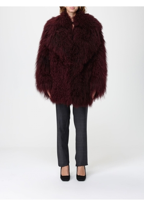 Fur Coat SALVATORE SANTORO Woman color Burgundy