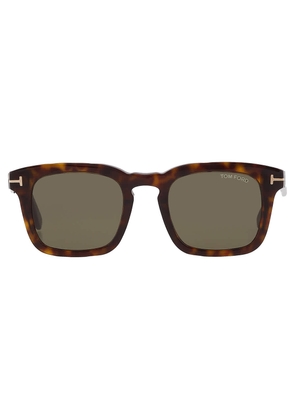 Tom Ford Dax Green Square Mens Sunglasses FT0751 52N 50